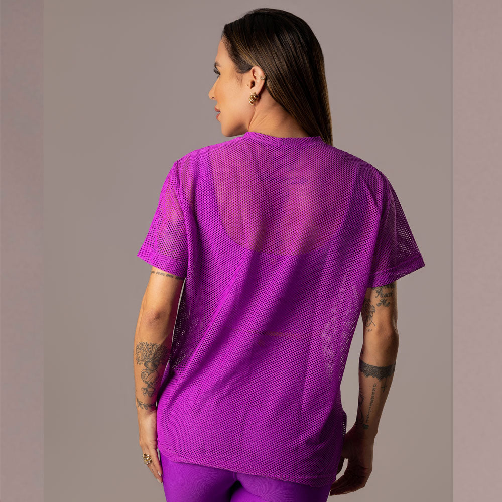 Camisa Over Pri Fúcsia