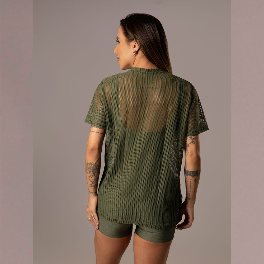 Camisa Over Pri Croco