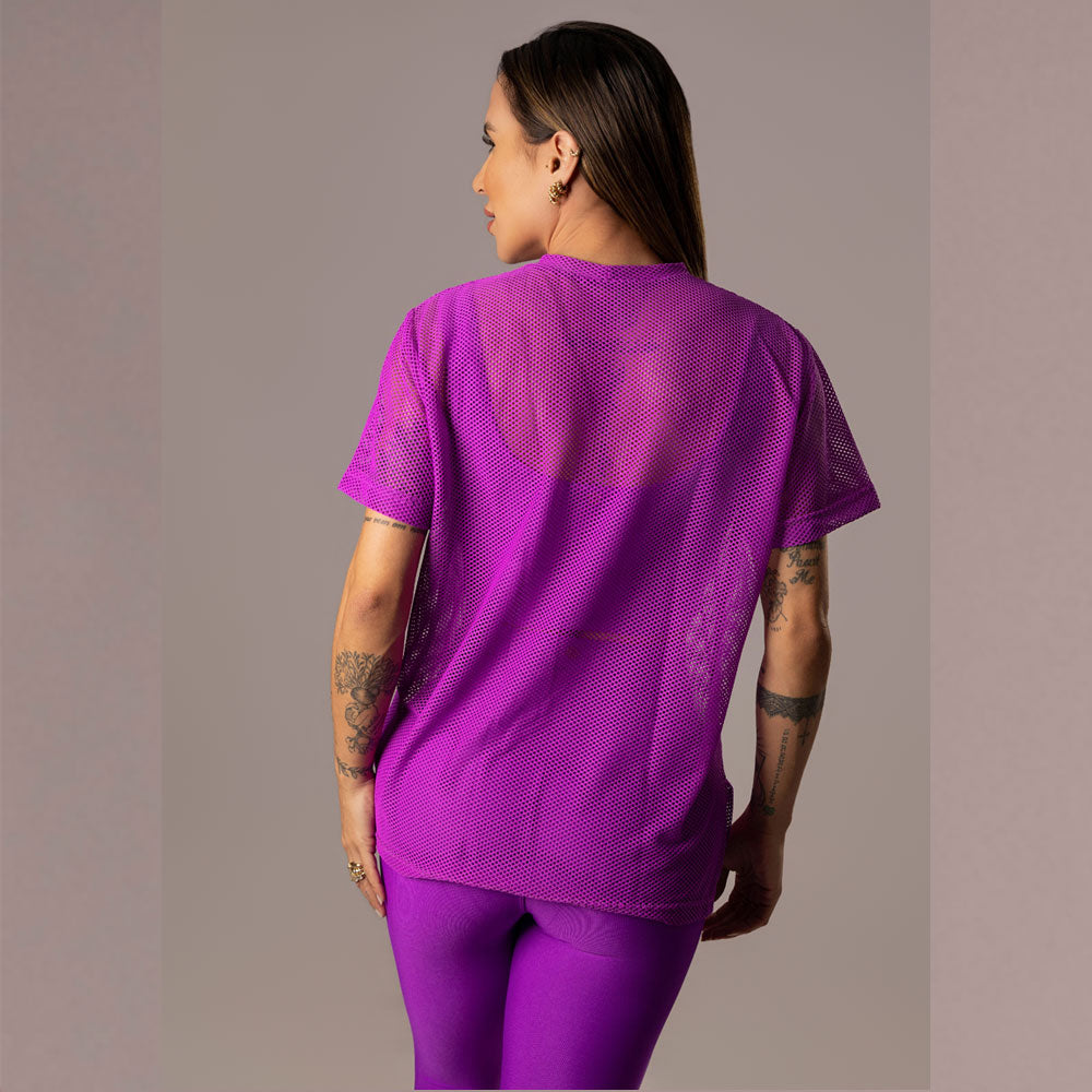 Camisa Over Pri Fúcsia