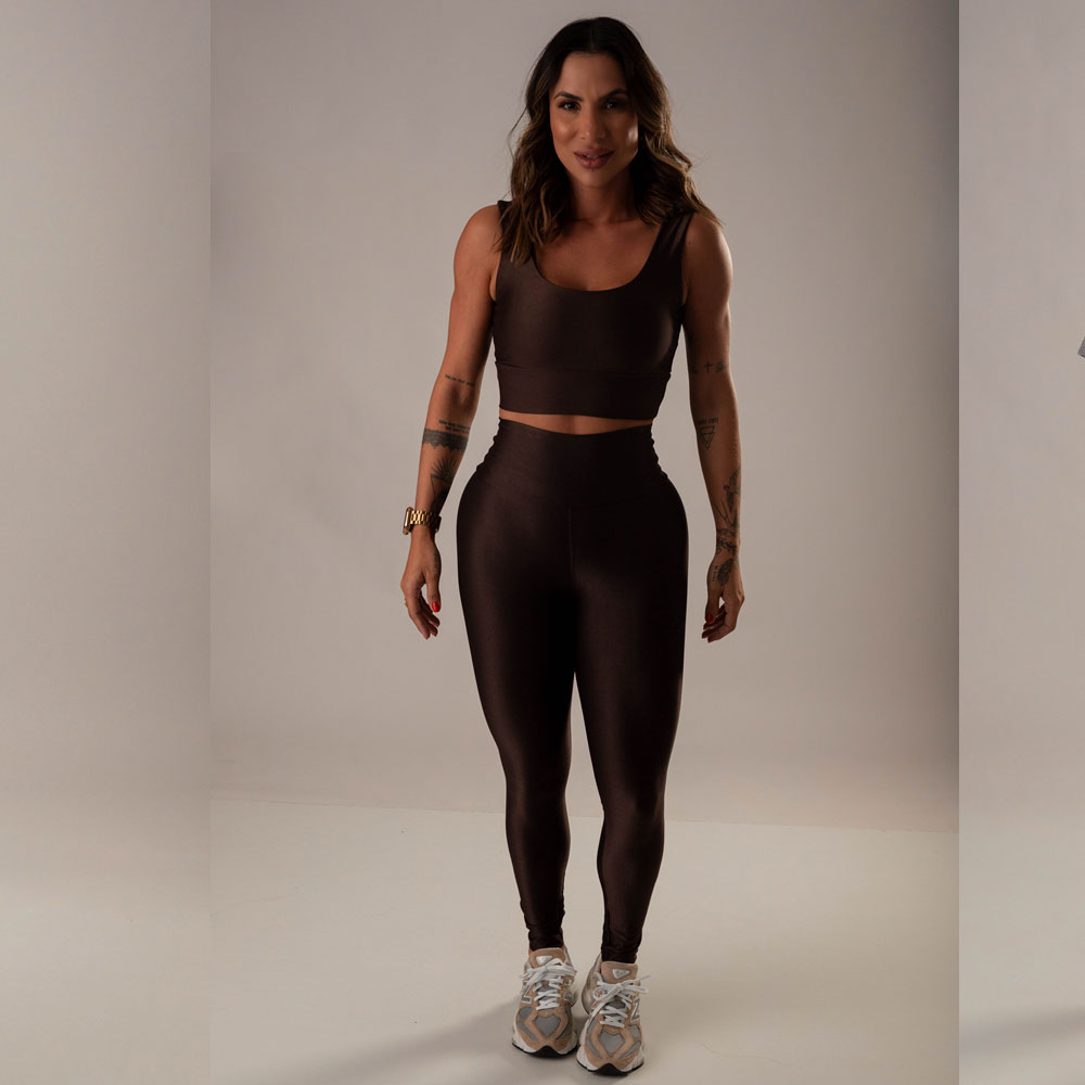 Calça Legging Marcela Coffee