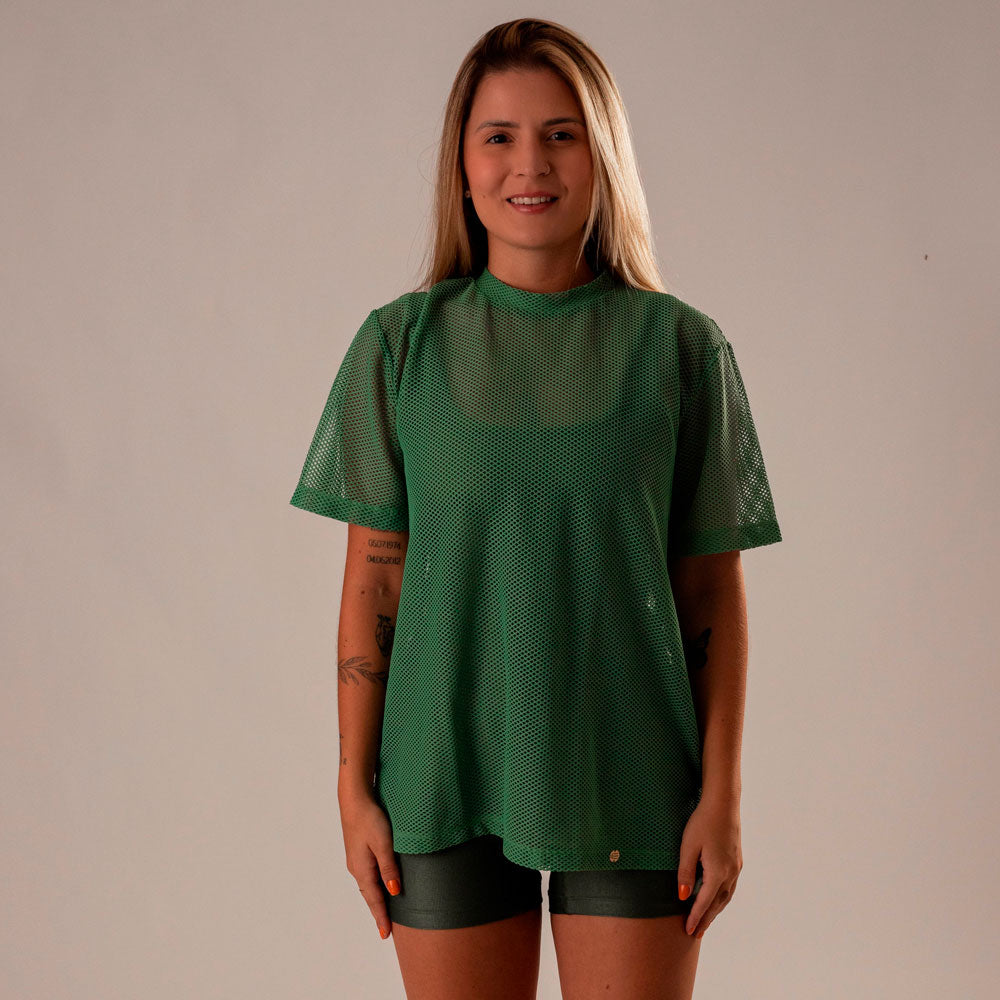 Camisa Over Pri Verde