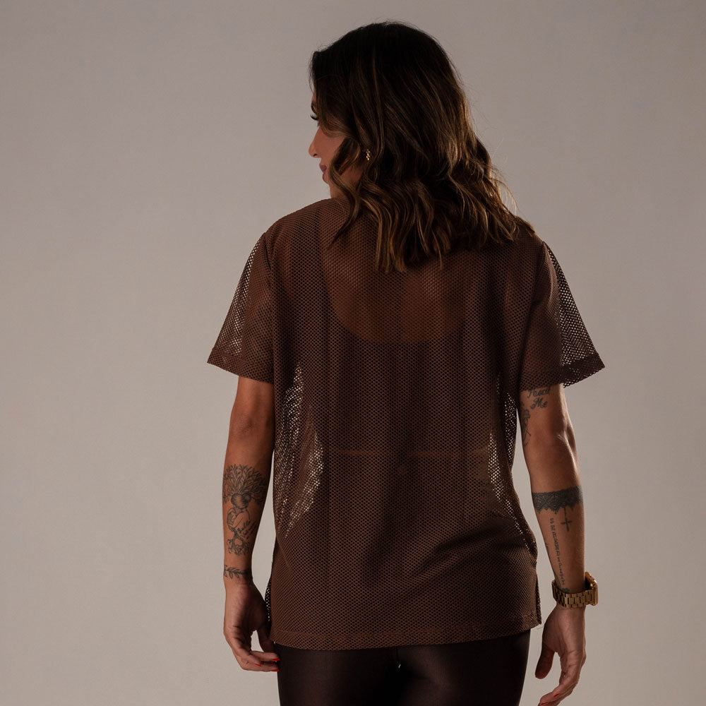 Camisa Over Pri Coffee