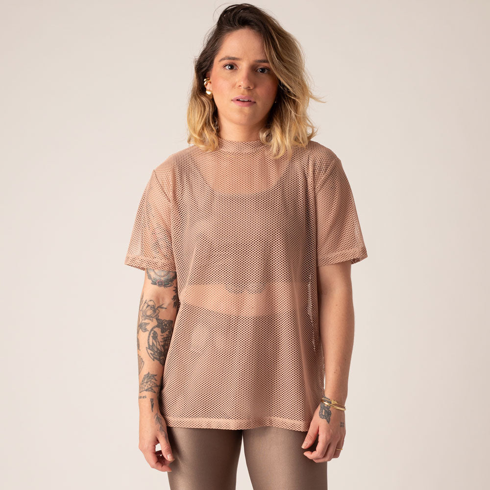 Camisa Over Pri Castanho