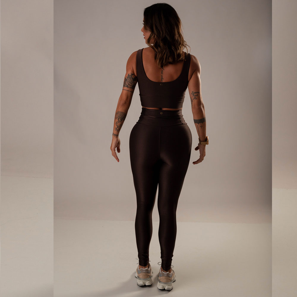 Calça Legging Marcela Coffee