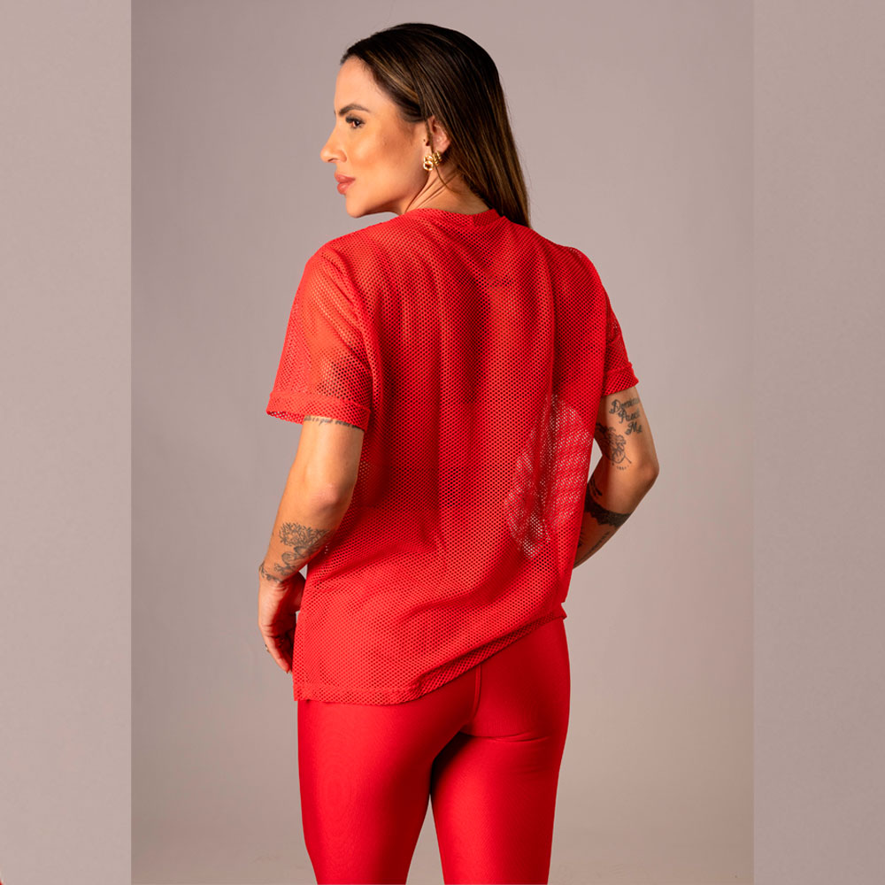 Camisa Over Pri Chic red