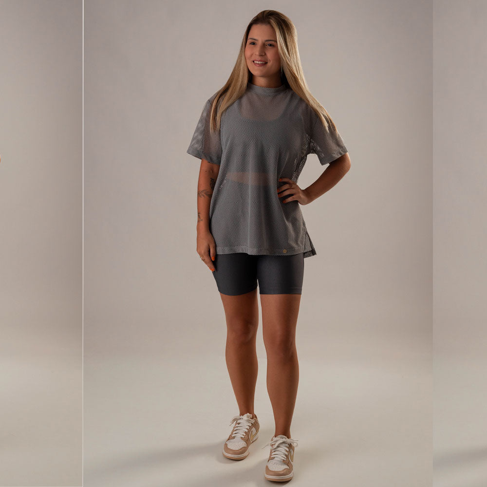 Camisa Over Pri Cinza