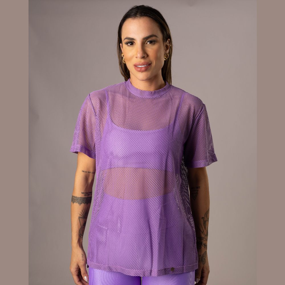 Camisa Over Pri Lilás