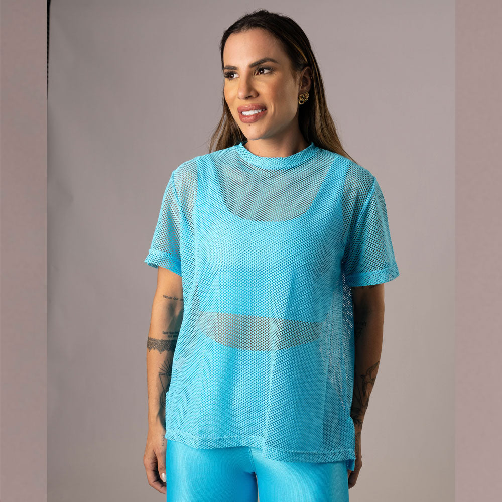 Camisa Over Pri Skyblue