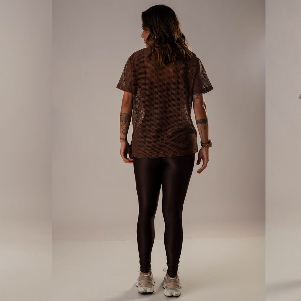 Camisa Over Pri Coffee