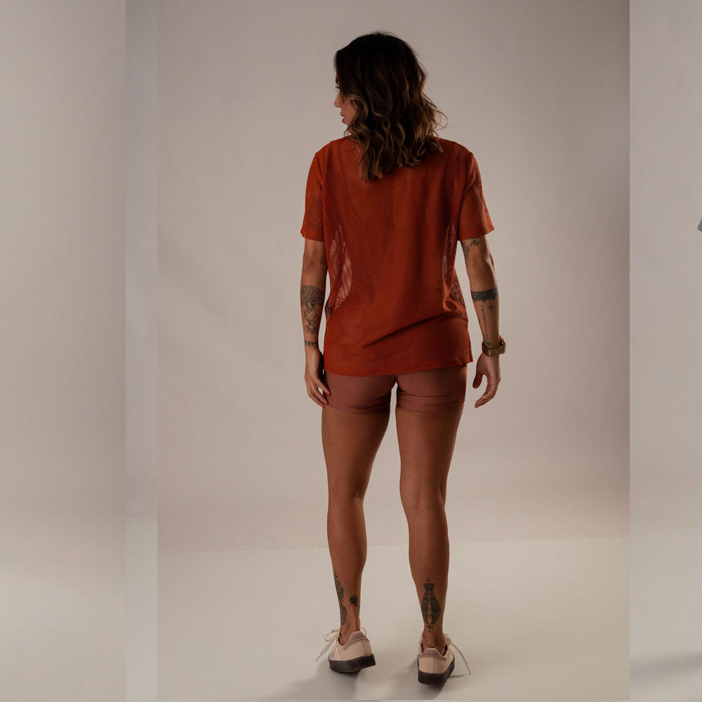 Camisa Over Pri Terracota