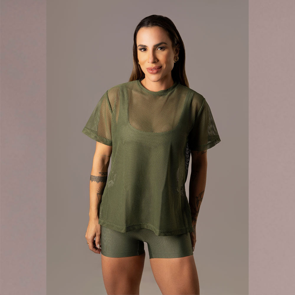 Camisa Over Pri Croco