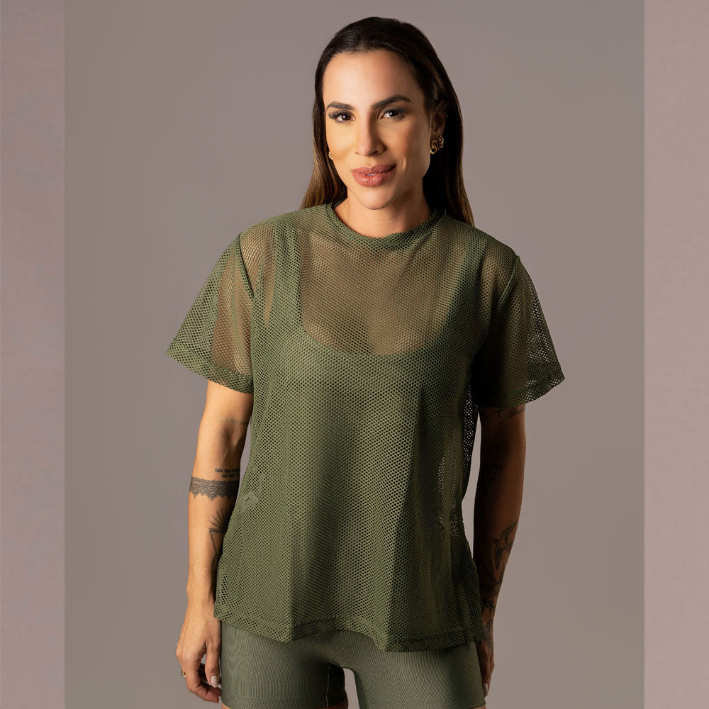 Camisa Over Pri Croco