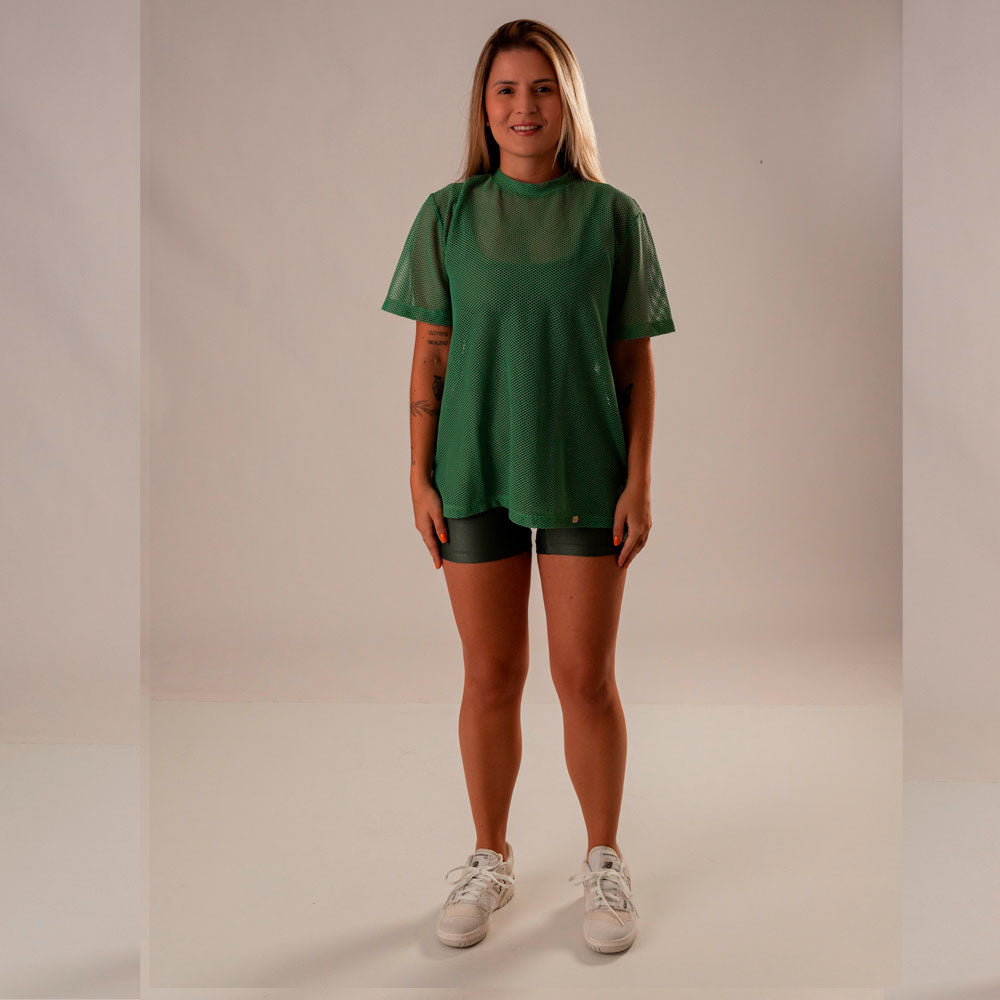 Camisa Over Pri Verde