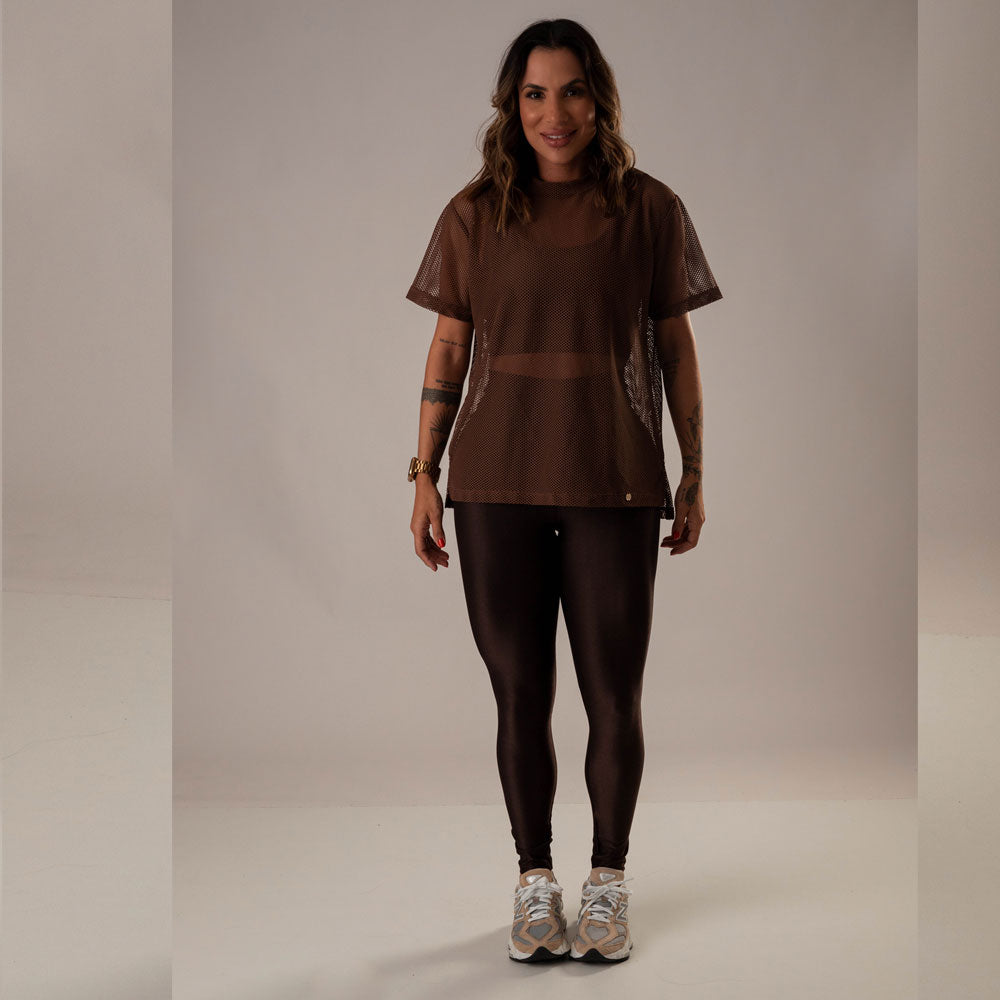 Camisa Over Pri Coffee